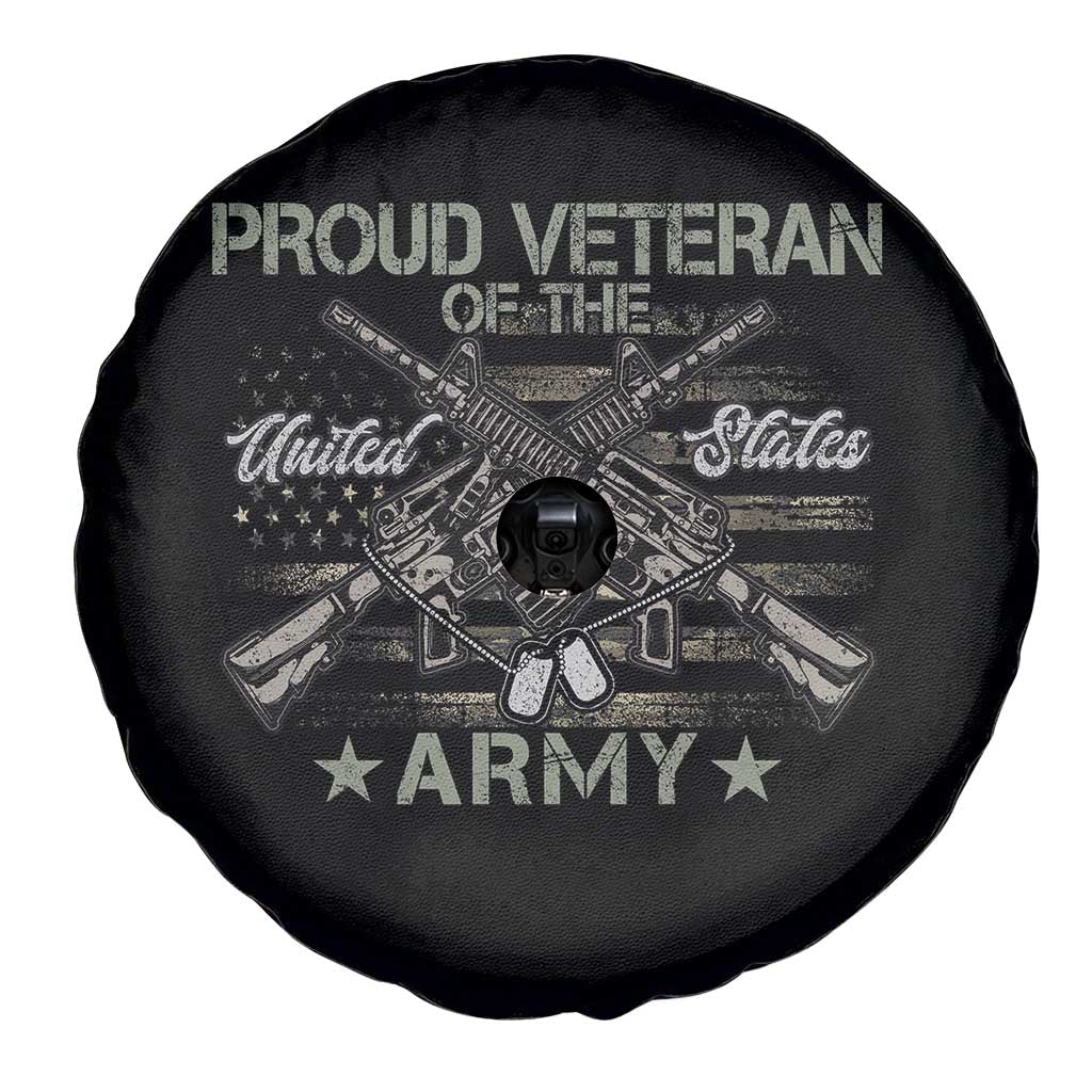 Proud Veteran Of The United States Army Spare Tire Cover USA Flag Camouflage TS11 Print Your Wear