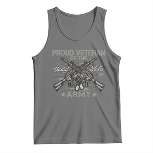 Proud Veteran Of The United States Army Tank Top USA Flag Camouflage TS11 Black Heather Print Your Wear