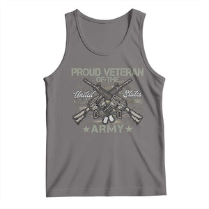 Proud Veteran Of The United States Army Tank Top USA Flag Camouflage TS11 Deep Heather Print Your Wear