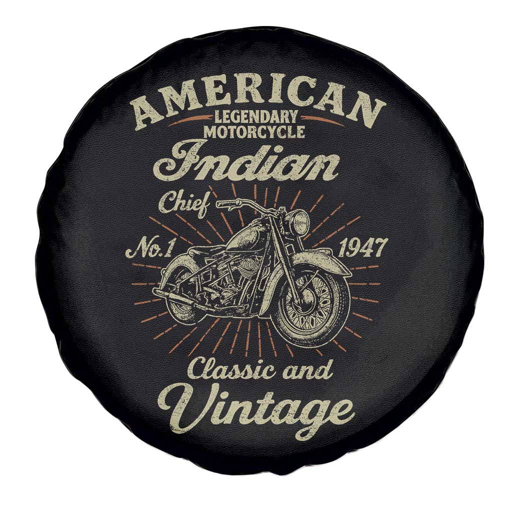 American Legendary Motorcycle Indian Chief Spare Tire Cover Classic And Vintage Bikers Club TS11 Print Your Wear