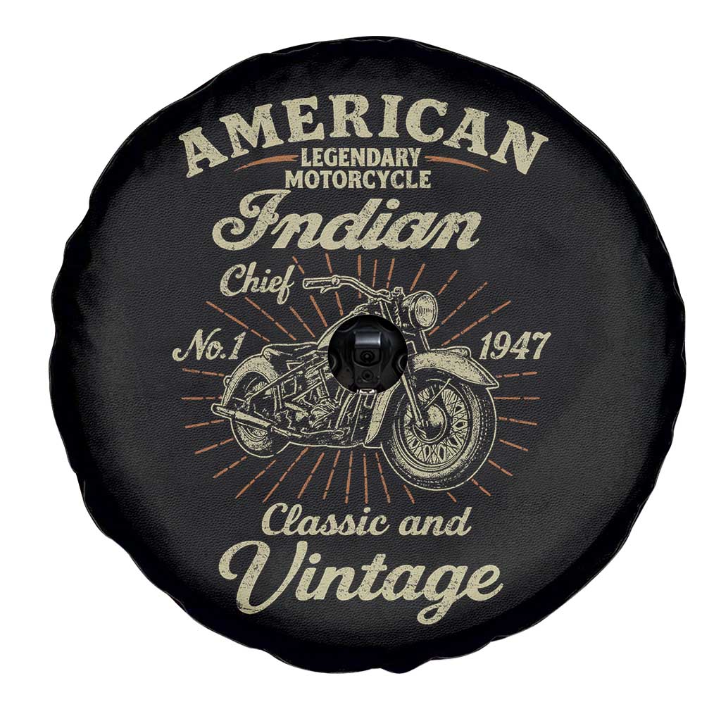 American Legendary Motorcycle Indian Chief Spare Tire Cover Classic And Vintage Bikers Club TS11 Print Your Wear