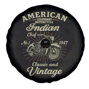 American Legendary Motorcycle Indian Chief Spare Tire Cover Classic And Vintage Bikers Club TS11 Print Your Wear