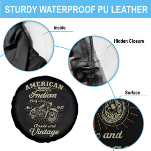 American Legendary Motorcycle Indian Chief Spare Tire Cover Classic And Vintage Bikers Club TS11 Print Your Wear