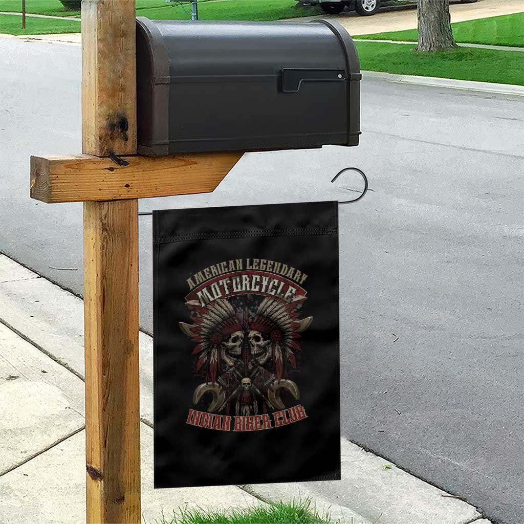 American Legendary Motorcycle Indian Biker Club Garden Flag Vintage Native American Skull Chief TS11 Print Your Wear