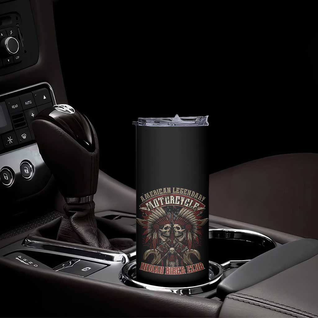 American Legendary Motorcycle Indian Biker Club Skinny Tumbler Vintage Native American Skull Chief TS11 Print Your Wear