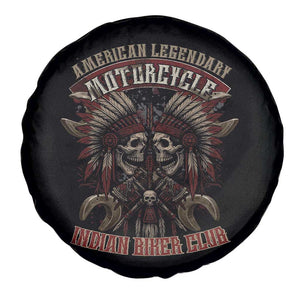 American Legendary Motorcycle Indian Biker Club Spare Tire Cover Vintage Native American Skull Chief TS11 Print Your Wear