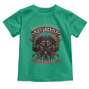 American Legendary Motorcycle Indian Biker Club Toddler T Shirt Vintage Native American Skull Chief TS11 Irish Green Print Your Wear