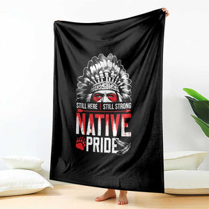 Still Here Still Strong Native Pride Throw Blanket Native American Feather TS11 Print Your Wear