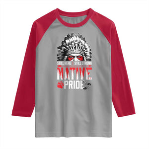 Still Here Still Strong Native Pride Raglan Shirt Native American Feather TS11 Sport Gray Red Print Your Wear