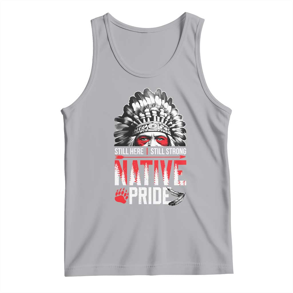 Still Here Still Strong Native Pride Tank Top Native American Feather TS11 Athletic Heather Print Your Wear