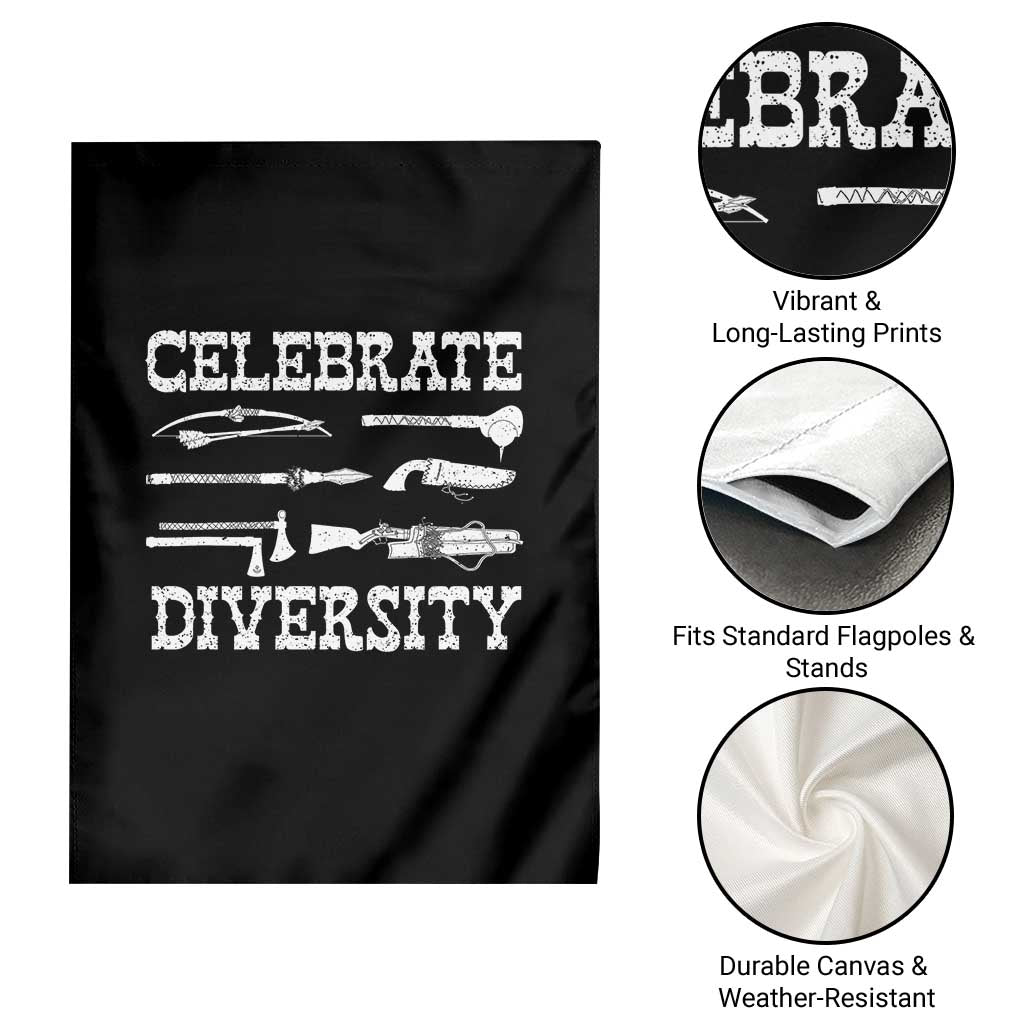 Native American Weapon Celebrate Diversity Garden Flag Indigenous Pride TS11 Print Your Wear