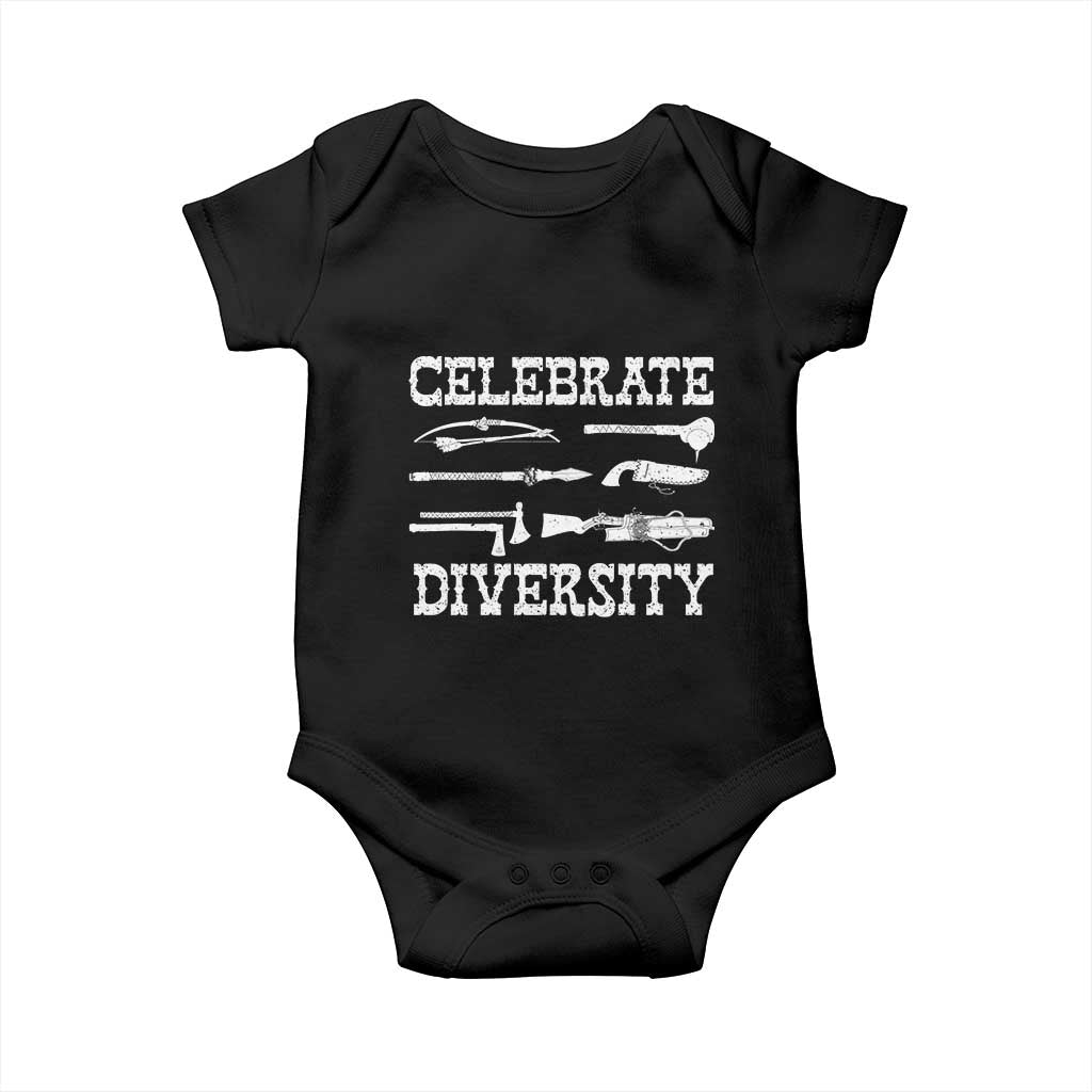 Native American Weapon Celebrate Diversity Baby Onesie Indigenous Pride TS11 Black Print Your Wear