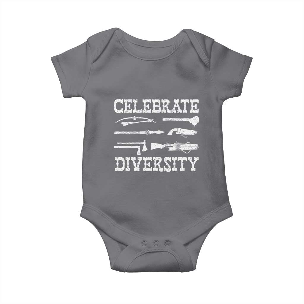 Native American Weapon Celebrate Diversity Baby Onesie Indigenous Pride TS11 Charcoal Print Your Wear