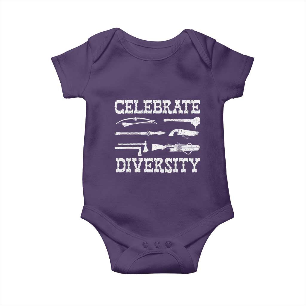 Native American Weapon Celebrate Diversity Baby Onesie Indigenous Pride TS11 Purple Print Your Wear