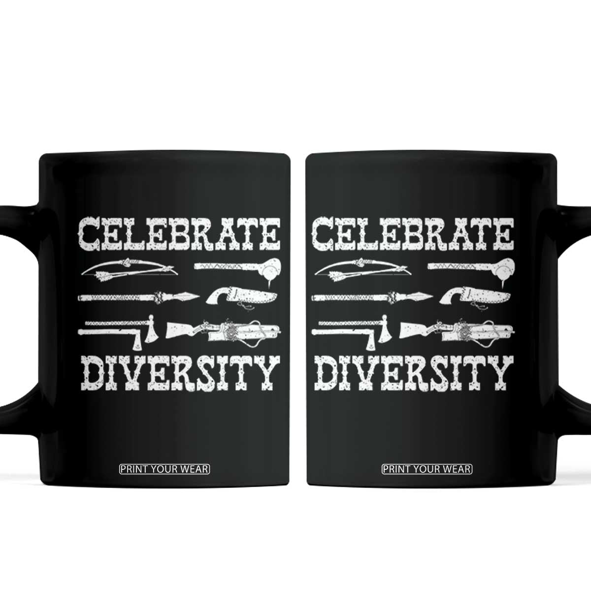 Native American Weapon Celebrate Diversity Coffee Mug Indigenous Pride TS11 Black Print Your Wear