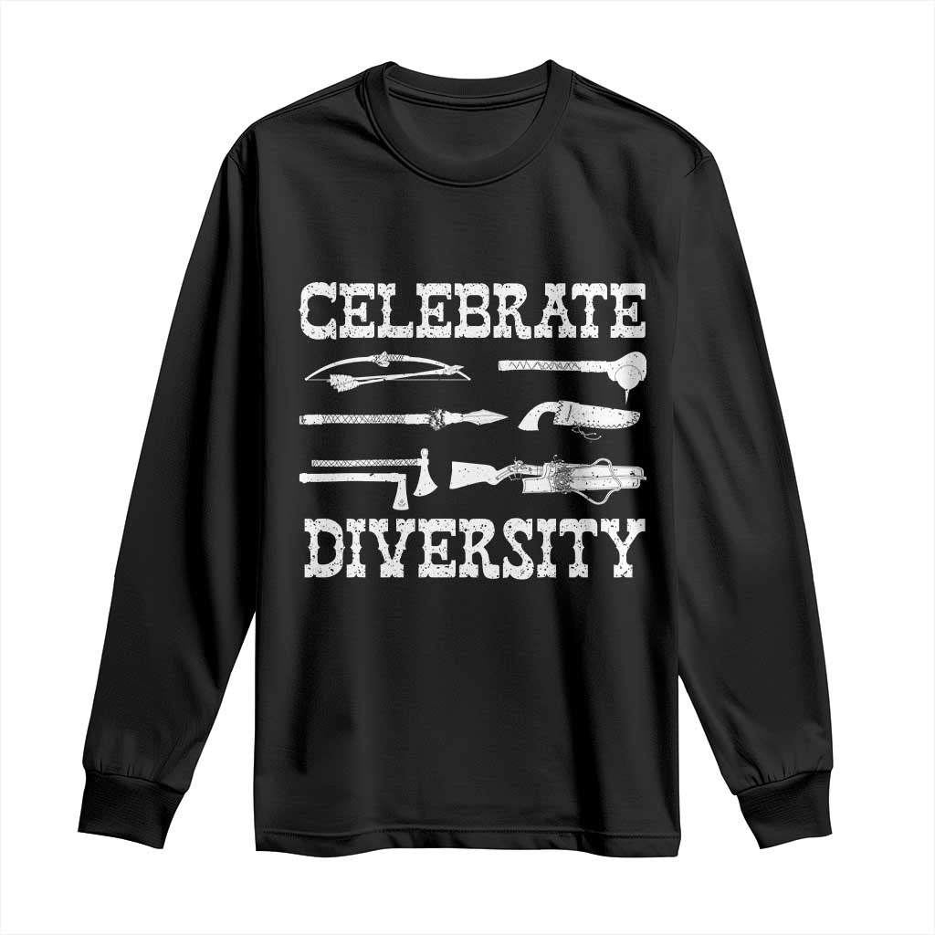 Native American Weapon Celebrate Diversity Long Sleeve Shirt Indigenous Pride TS11 Black Print Your Wear