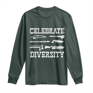 Native American Weapon Celebrate Diversity Long Sleeve Shirt Indigenous Pride TS11 Dark Forest Green Print Your Wear