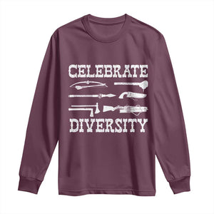Native American Weapon Celebrate Diversity Long Sleeve Shirt Indigenous Pride TS11 Maroon Print Your Wear