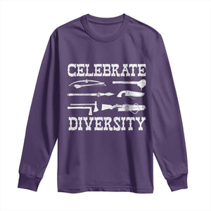 Native American Weapon Celebrate Diversity Long Sleeve Shirt Indigenous Pride TS11 Purple Print Your Wear