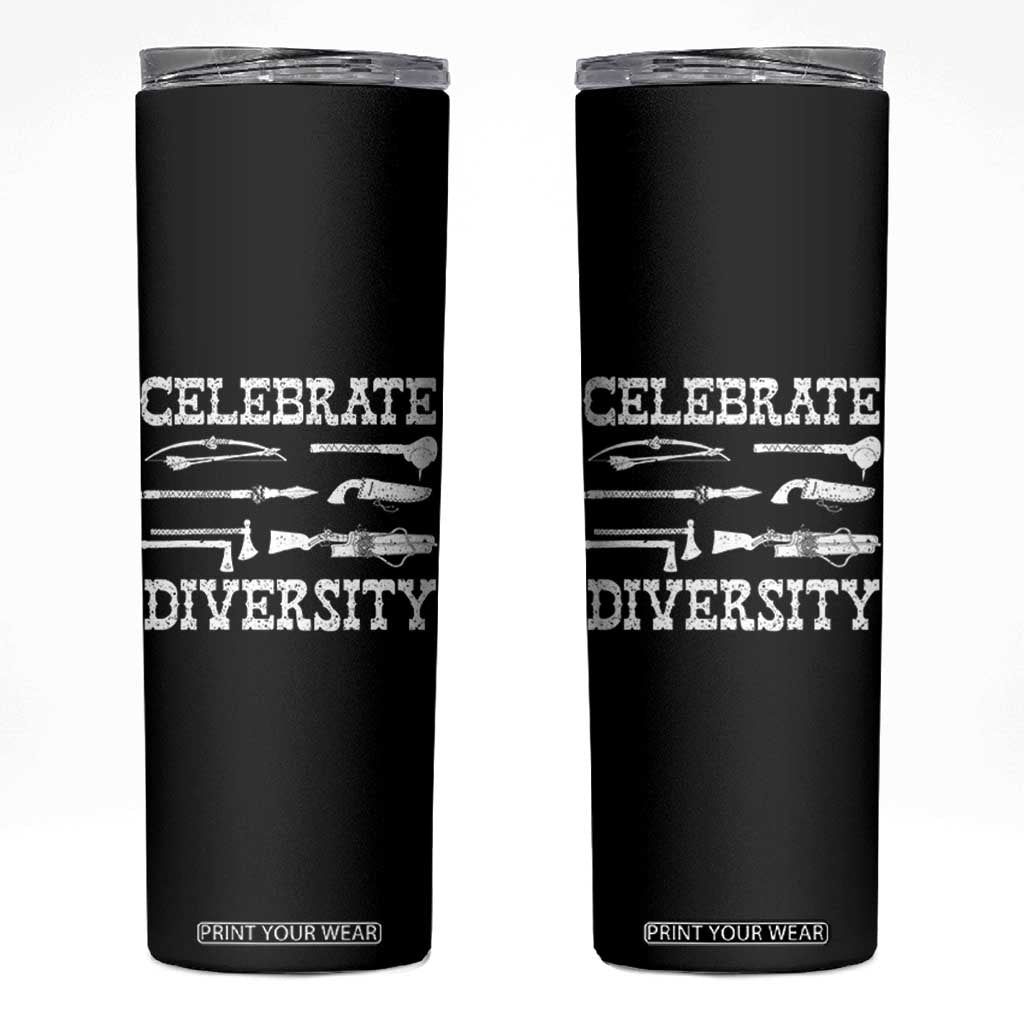 Native American Weapon Celebrate Diversity Skinny Tumbler Indigenous Pride TS11 Black Print Your Wear