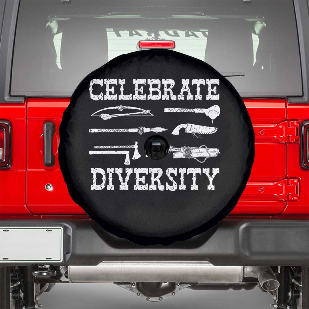 Native American Weapon Celebrate Diversity Spare Tire Cover Indigenous Pride TS11 Black Print Your Wear