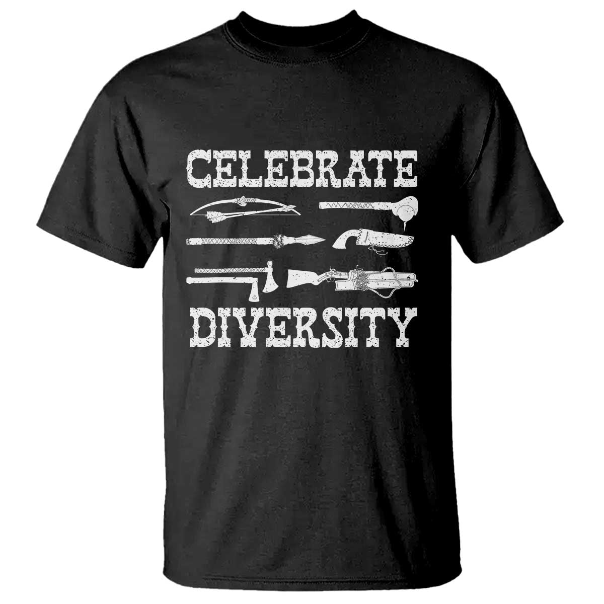 Native American Weapon Celebrate Diversity T Shirt Indigenous Pride TS11 Black Print Your Wear