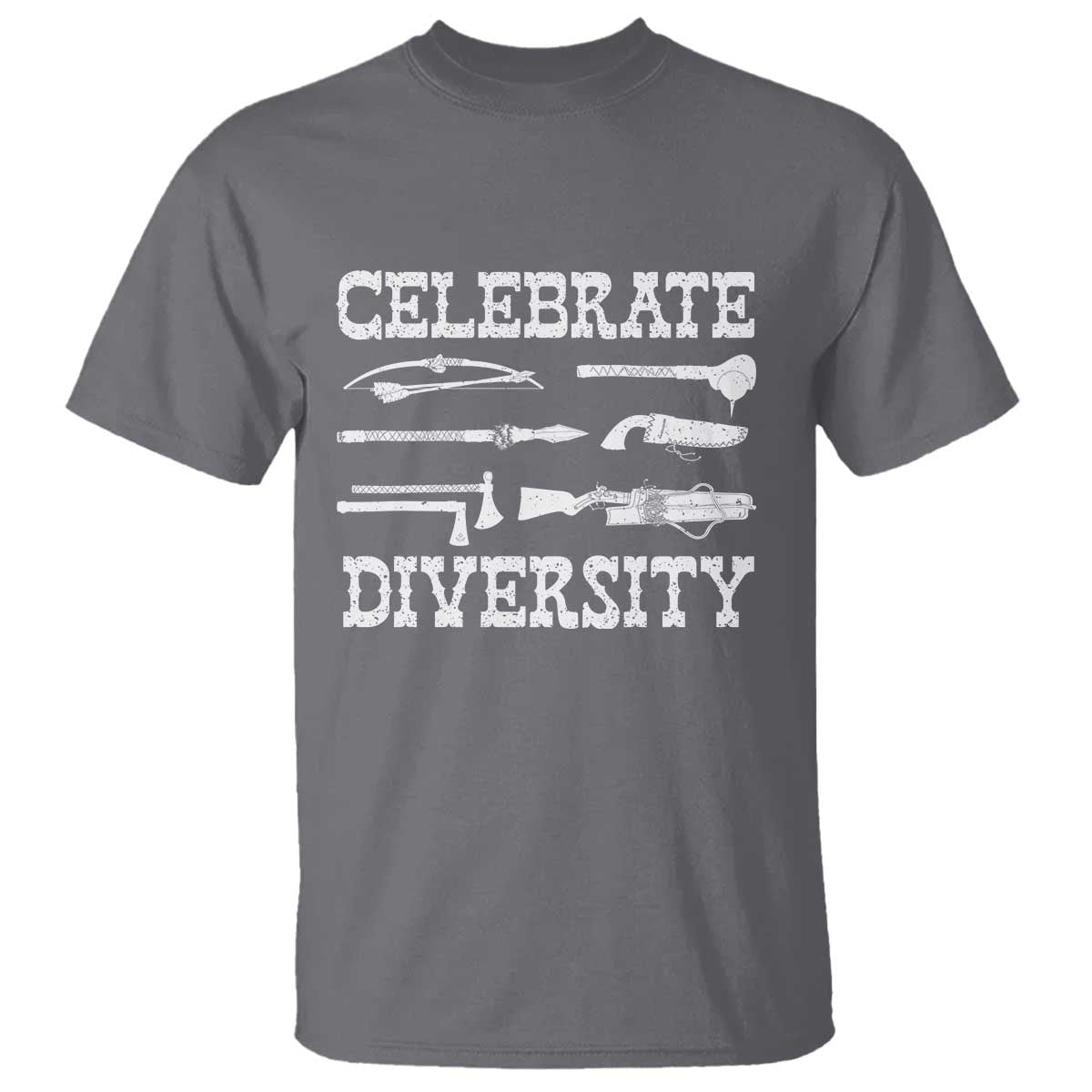 Native American Weapon Celebrate Diversity T Shirt Indigenous Pride TS11 Charcoal Print Your Wear
