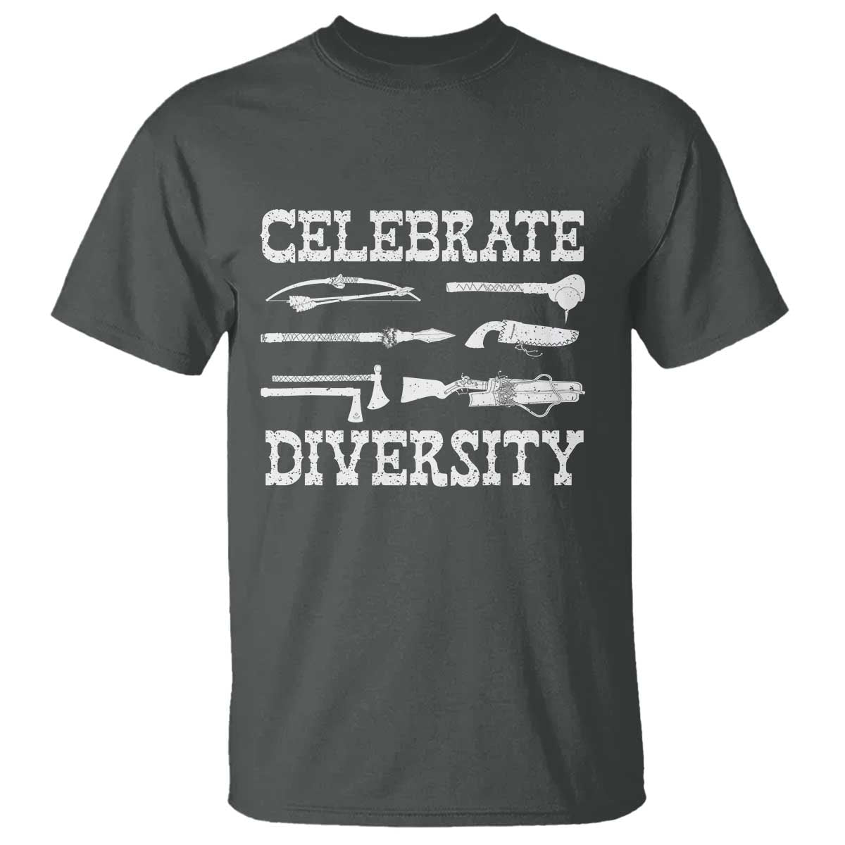 Native American Weapon Celebrate Diversity T Shirt Indigenous Pride TS11 Dark Heather Print Your Wear