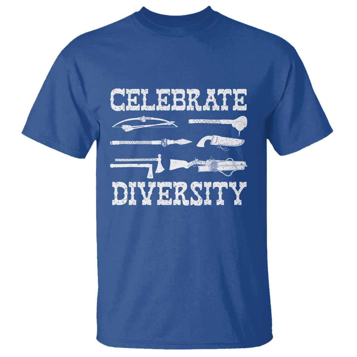 Native American Weapon Celebrate Diversity T Shirt Indigenous Pride TS11 Royal Blue Print Your Wear