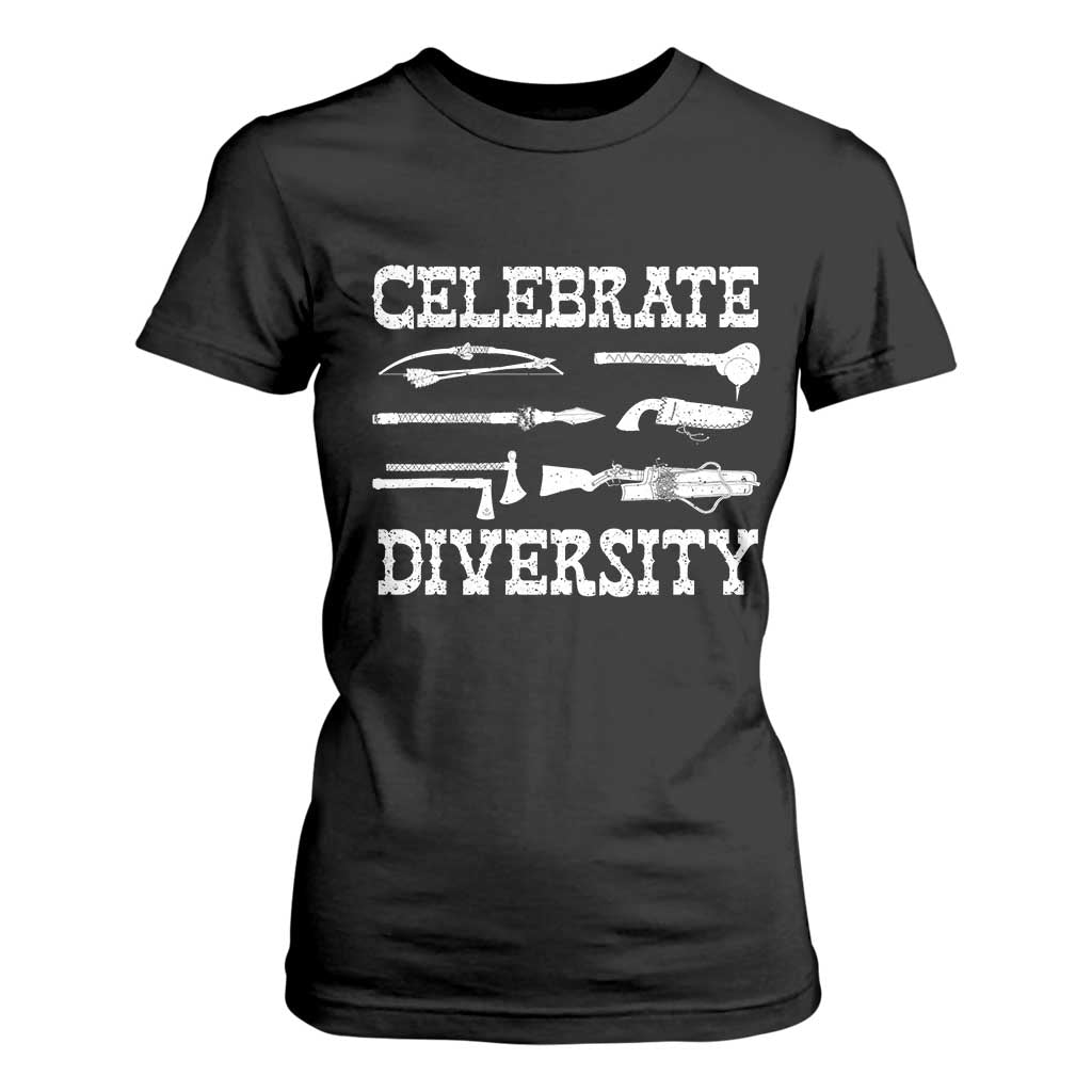 Native American Weapon Celebrate Diversity T Shirt For Women Indigenous Pride TS11 Black Print Your Wear