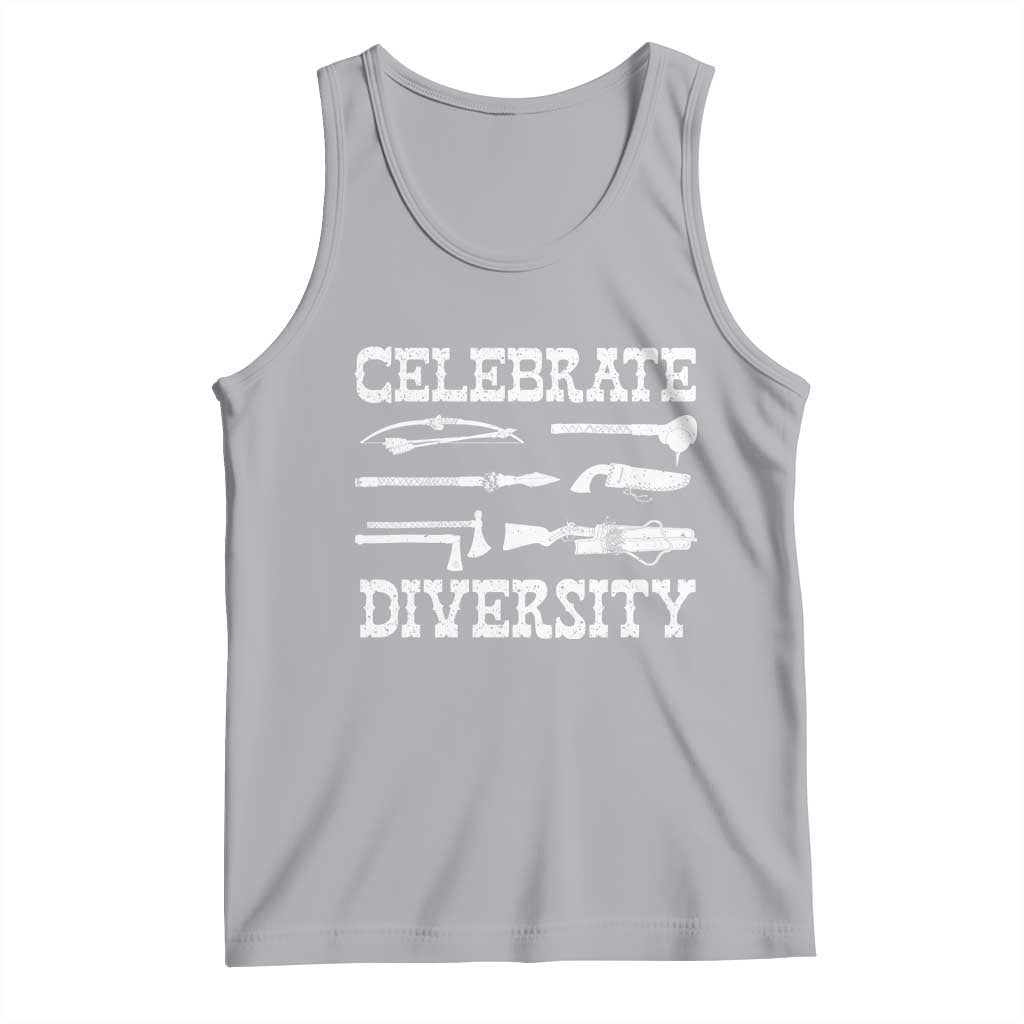 Native American Weapon Celebrate Diversity Tank Top Indigenous Pride TS11 Athletic Heather Print Your Wear