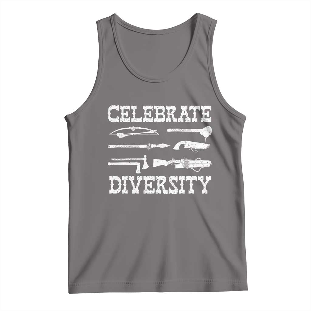 Native American Weapon Celebrate Diversity Tank Top Indigenous Pride TS11 Deep Heather Print Your Wear