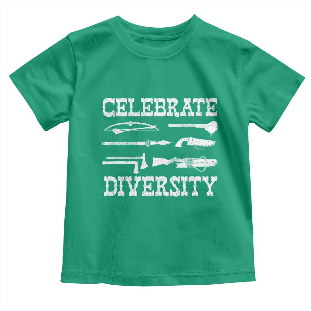 Native American Weapon Celebrate Diversity Toddler T Shirt Indigenous Pride TS11 Irish Green Print Your Wear