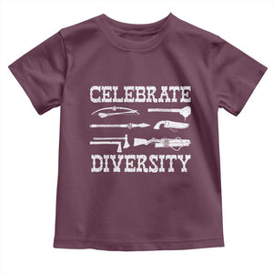 Native American Weapon Celebrate Diversity Toddler T Shirt Indigenous Pride TS11 Maroon Print Your Wear