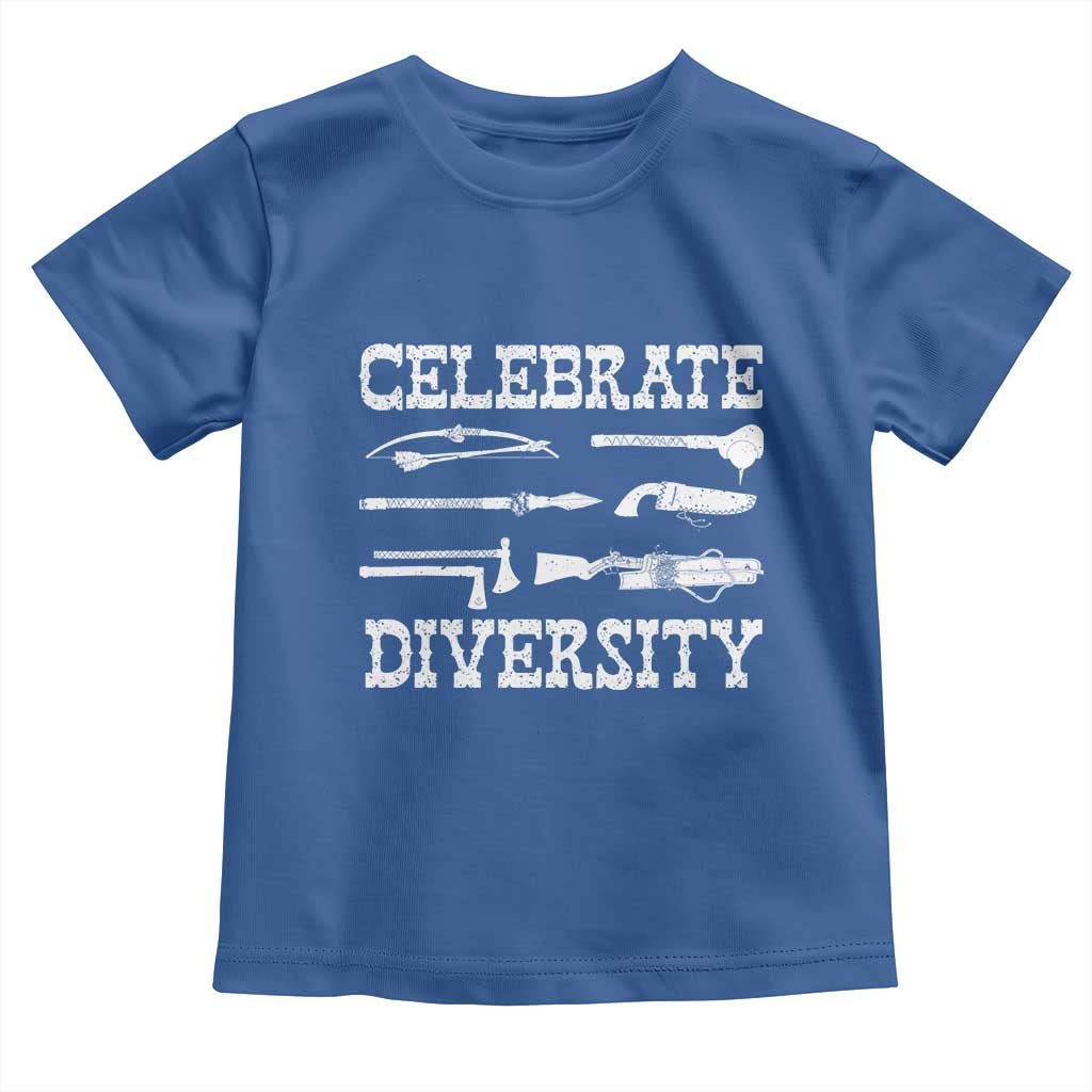Native American Weapon Celebrate Diversity Toddler T Shirt Indigenous Pride TS11 Royal Blue Print Your Wear