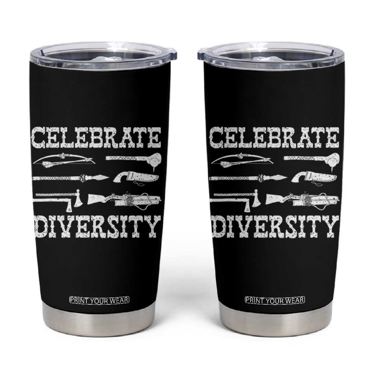 Native American Weapon Celebrate Diversity Tumbler Cup Indigenous Pride TS11 Black Print Your Wear