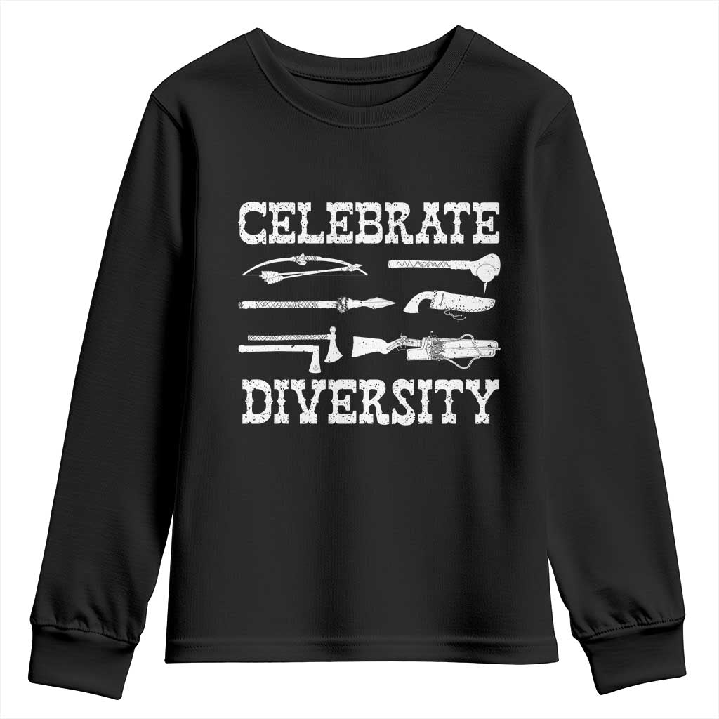 Native American Weapon Celebrate Diversity Youth Sweatshirt Indigenous Pride TS11 Black Print Your Wear