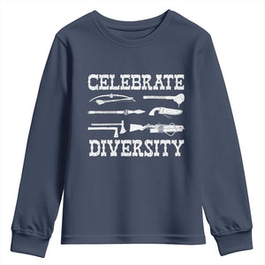 Native American Weapon Celebrate Diversity Youth Sweatshirt Indigenous Pride TS11 Navy Print Your Wear