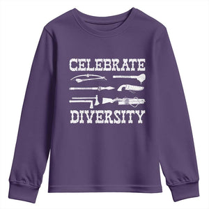 Native American Weapon Celebrate Diversity Youth Sweatshirt Indigenous Pride TS11 Purple Print Your Wear
