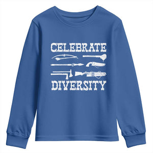 Native American Weapon Celebrate Diversity Youth Sweatshirt Indigenous Pride TS11 Royal Blue Print Your Wear