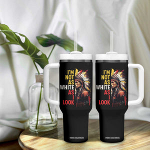 I Am Not As White As I Look Tumbler With Handle Native American Indian Day Pride TS11 Print Your Wear