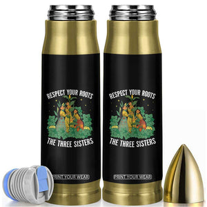 Three Sisters Respect Your Roots Bullet Tumbler Native American Heritage History Month TS11 Black Print Your Wear
