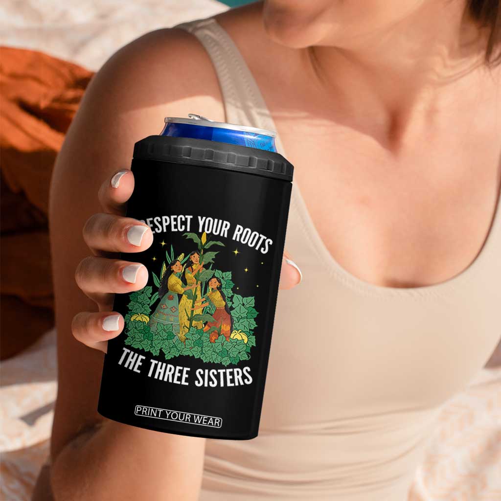 Three Sisters Respect Your Roots 4 in 1 Can Cooler Tumbler Native American Heritage History Month TS11 Print Your Wear