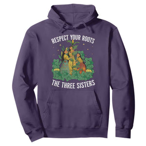 Three Sisters Respect Your Roots Hoodie Native American Heritage History Month TS11 Purple Print Your Wear