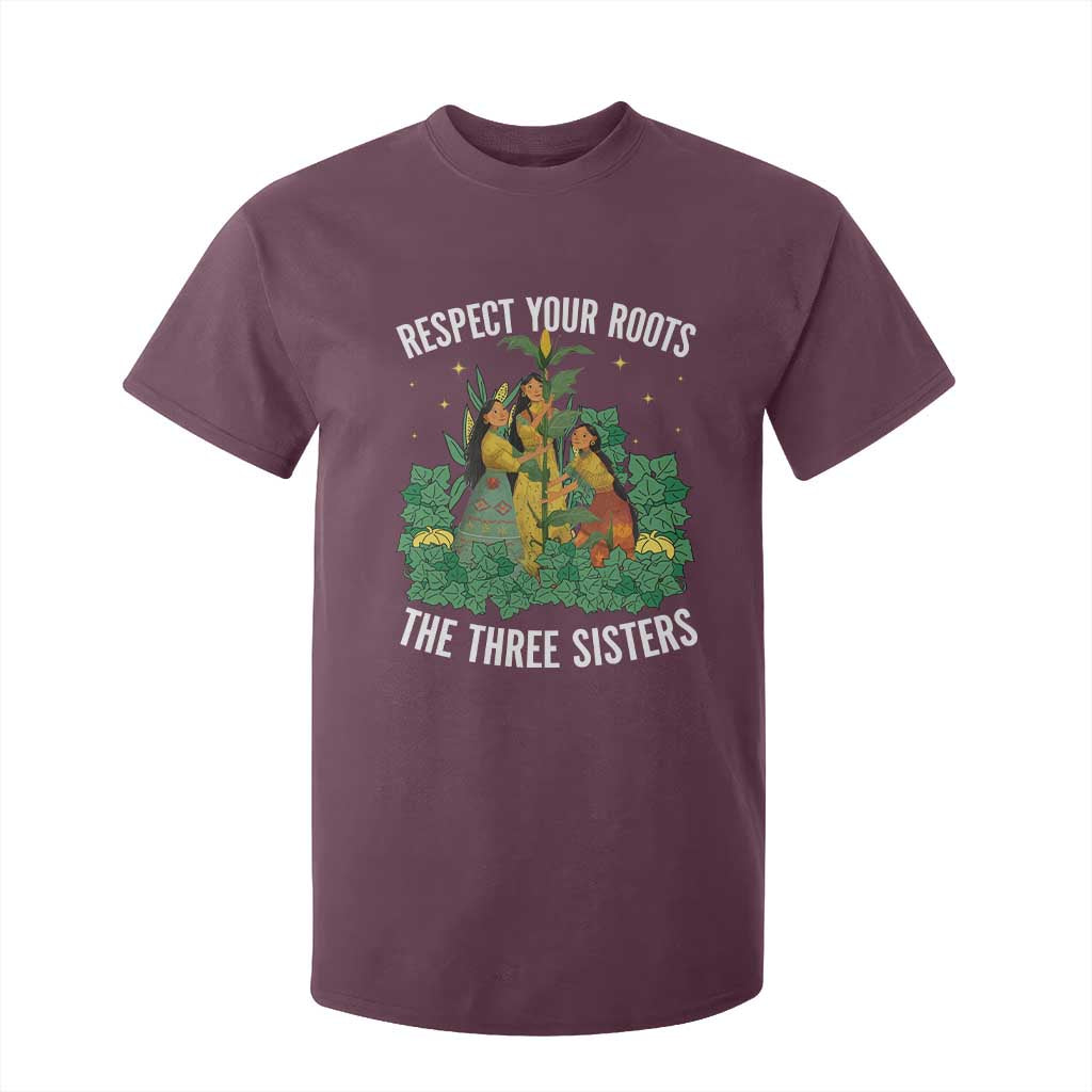 Three Sisters Respect Your Roots T Shirt For Kid Native American Heritage History Month TS11 Maroon Print Your Wear