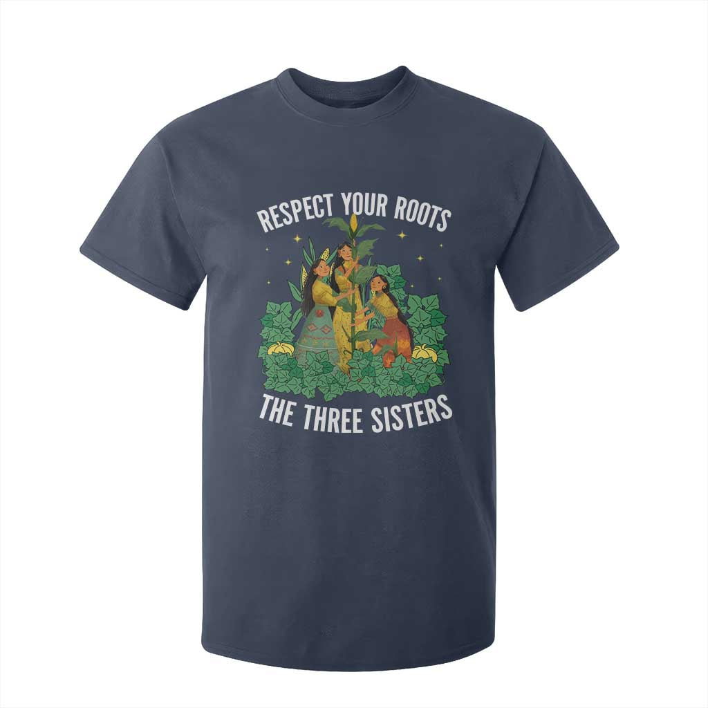 Three Sisters Respect Your Roots T Shirt For Kid Native American Heritage History Month TS11 Navy Print Your Wear