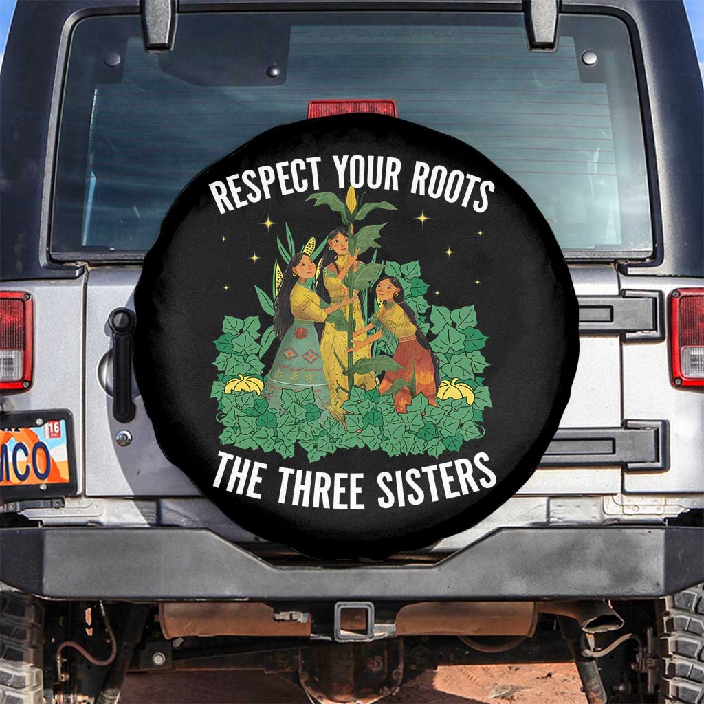 Three Sisters Respect Your Roots Spare Tire Cover Native American Heritage History Month TS11 No hole Black Print Your Wear