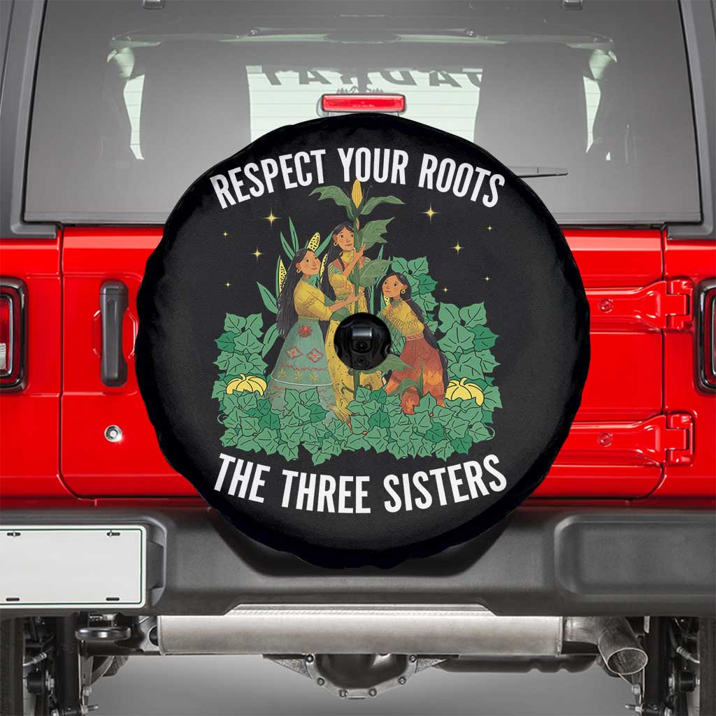 Three Sisters Respect Your Roots Spare Tire Cover Native American Heritage History Month TS11 Black Print Your Wear