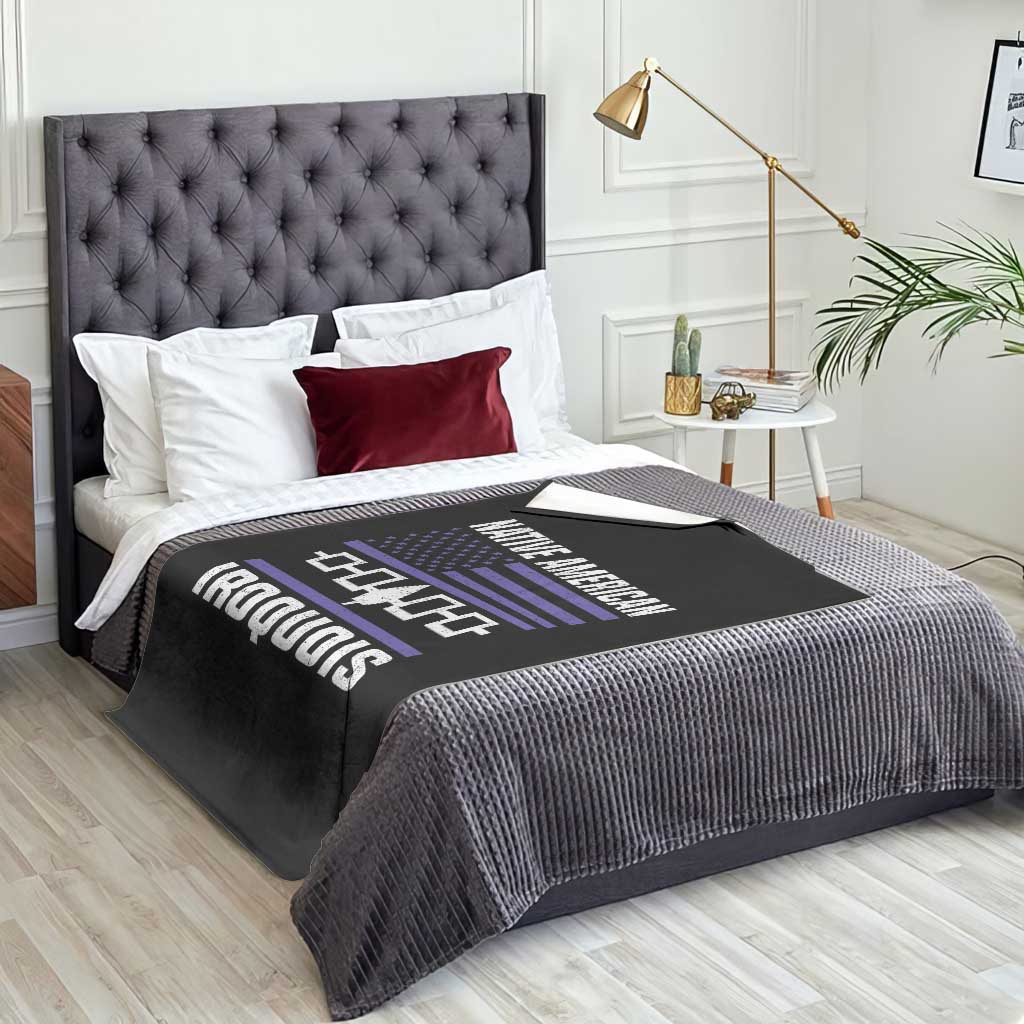 Native American Iroquois Throw Blanket Haudenosaunee Nation Vintage USA Flag TS11 Print Your Wear