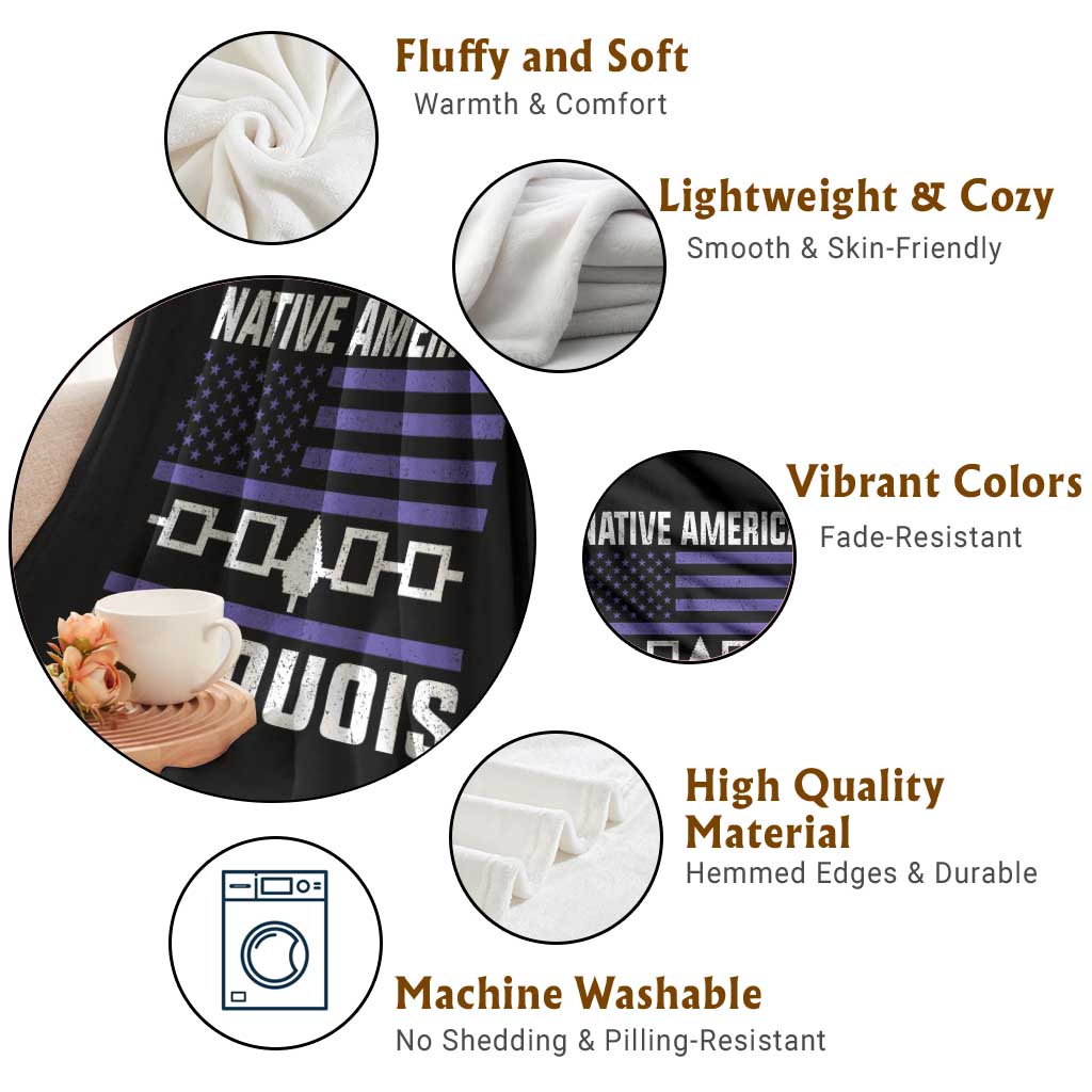 Native American Iroquois Throw Blanket Haudenosaunee Nation Vintage USA Flag TS11 Print Your Wear